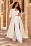 Women's Oversize Long Cream Alya Cardigan - 8