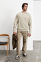 Nedved men's stone color sweatshirt - 4
