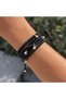 Black Crystal Shiny Beaded Multi-Lift Bracelet - 2