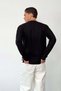 Men's Crew Neck Thick Ribbed Knit Sweater Black - 27013 - 6