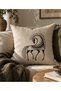 Ethnic Pattern Embroidered 100% Raw Linen Throw Pillow Cover - 45 X 45 - 3