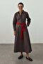 Beli Curved Hem Shirt Dress Brown