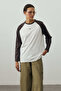 Combined Raglan Sleeve T-Shirt Brown - 2