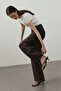 Snap-Cuff Barrel Trousers Brown - 5