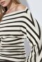 Striped Boat Neck Long Sleeve T-Shirt - 5
