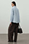 High Collar Shirt Blue - 8