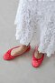 Lily Women's Bow Detail Satin Ballerina Red Polka Dot - 3