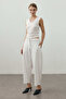 Barrel Fit Pants White - 4