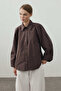 Adjustable Cuff Shirt Brown - 3