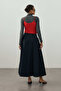 Pleated Maxi Skirt Black - 6