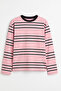 Crew Neck Pinstripe Tunic 27189 - Pink - 5