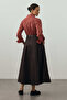 Pile Detailed Maxi Skirt Bitter Brown - 6