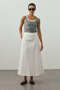 Gabardine Maxi Skirt Ecru - 2