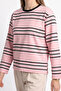 Crew Neck Pinstripe Tunic 27189 - Pink - 3