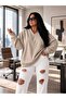 3 Yarn Combed Cotton V-Neck Sweatshirt Pyq5