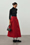 Gabardine Maxi Skirt Red - 4