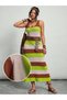 Rochie maxi, mix culori