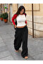 Women's High Waist Folded Detailed Wide Leg Sweatpants
