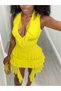Rochie mini, galben - 2