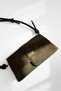 Suede Parma Clamshell Buckle Women's Shoulder Bag Adjustable Long Strap Crossbody Bag