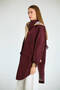 Robi̇n Women's Hooded Oversized Trench Coat with Slits on the Sides and Raglan Sleeves - 5