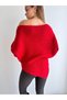 Asymmetrical Cut Boat Neck Ribbed Stylish Sweater - 4