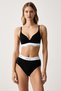 Women's Underwireless Push up Padded Black Bralet - 2