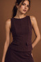 Women's Velvet Blouse Shorts Skirt Set – Lined Tank Top and Mini Shorts Skirt 2-Piece Set - 5