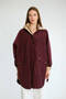 Robi̇n Women's Hooded Oversized Trench Coat with Slits on the Sides and Raglan Sleeves - 4