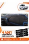 Kia Bongo (2020-2024) Compatible Front Torpedo Protection Case Carpet Protective Cover - Black-Blue - Ki002
