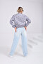 Women's Stand Collar Bomber Jacket with Pockets and Elastic Waist