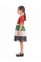 Little Patriot UAE Flag Sparkle Sequin Party Dress with Gold Trim - 2