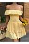 Rochie mini, galben - 5