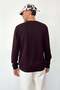 Men's Crew Neck Z Embroidered Sweatshirt Claret Red - 27K 5012 - 5