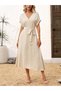 Rochie midi, crem - 6