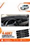 Renault Symbol Airbagged (2008-2011) Compatible Front Torpedo Protection Cover Carpet - Black-Grey - Re030