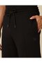 Men Black Plain Track Pants - 4
