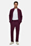 Eron Burgundy Straight Leg Embroidered Cotton Standard Fit Men's Sweatpants - 2