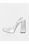 Heeled Sandals , silver