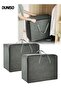 2 Pcs Moving Storage Bags，Storage Laundry Bags with Strong Zippers & Carrying Handles，Foldable Large Capacity Fabric Organizer Bags，for Clothes,Bedding,Comforters,Pillows，58*40*22 cm