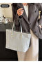 Women's Shoulder Tote Bag Faux Leather Handbag for Women Large Capacit - 3