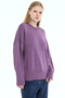 Lilac Women's 100% Cotton Oversize Plain Knit Drop Shoulder Crew Neck Knitwear Sweater Trist-6168 - 6