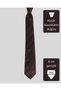 Brown Striped Classic Silk Tie - 8 cm Wide - 4