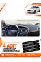 Kia Ceed (2013-2019) Compatible Front Cover Torpedo Protection Protective Case Carpet - Black-Beige - Ki004