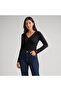 Lace Detailed V-Neck Long Sleeve Blouse
