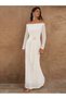 Rochie maxi, crem - 5