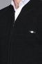 Black Men's Dad and Middle-Aged Knitwear Double Pocket Acrylic Classic Fit Zippered Cardigan - 4