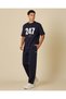 Men Navy Plain Track Pants - 5