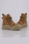 Tan Suede Thick Soled Lace-Up Women's Casual Daily Boots with Fur Inside - 3