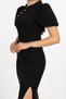 Women's Summer Black Ecla Stone Detailed Dress 50427 - 7